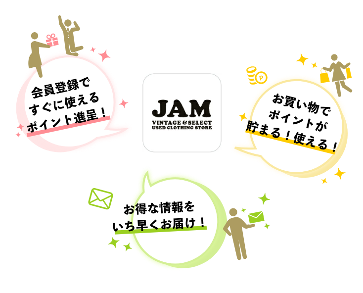 会員登録ですぐに使えるポイント進呈！ お買い物でポイントが貯まる！使える！ お得な情報をいち早くお届け！