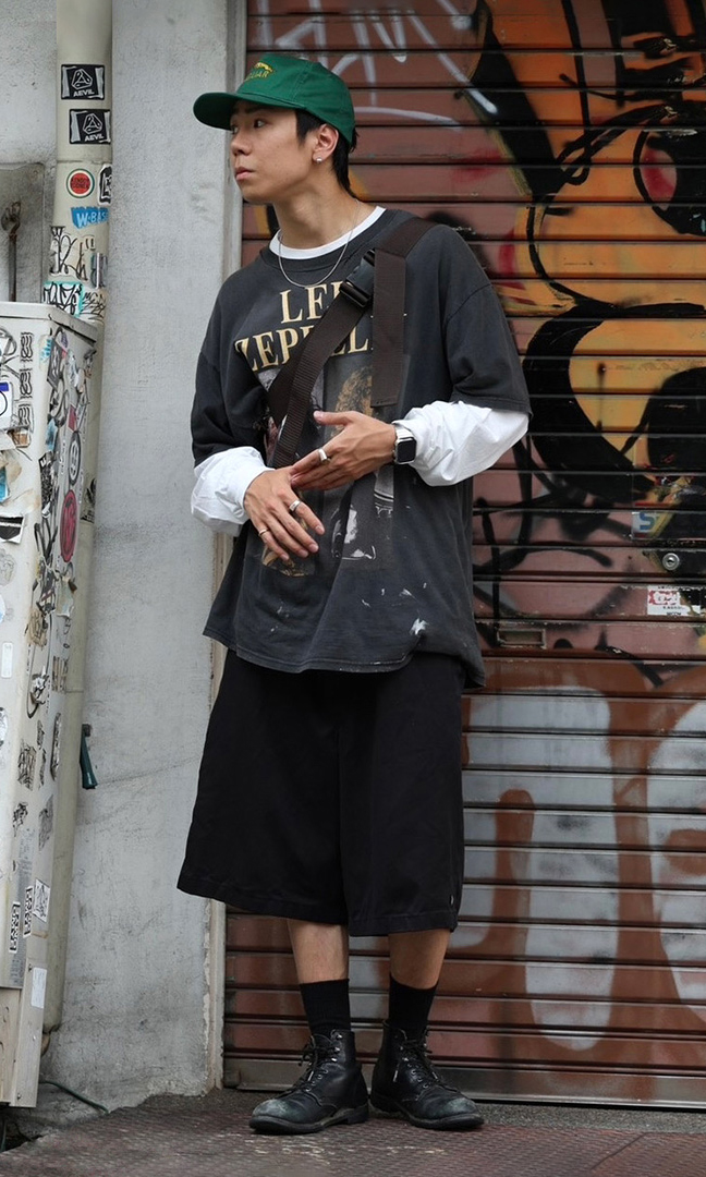 古着屋JAM オーバーサイズ ショートパンツ スタイリング