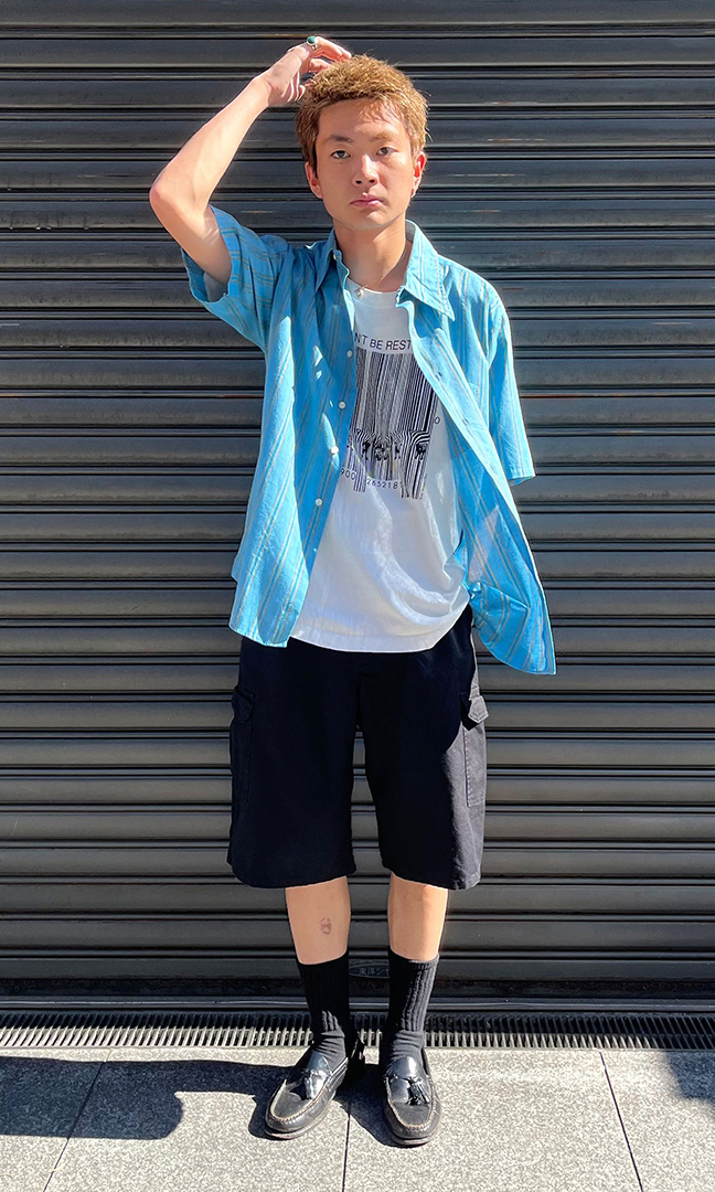 古着屋JAM オーバーサイズ ショートパンツ スタイリング