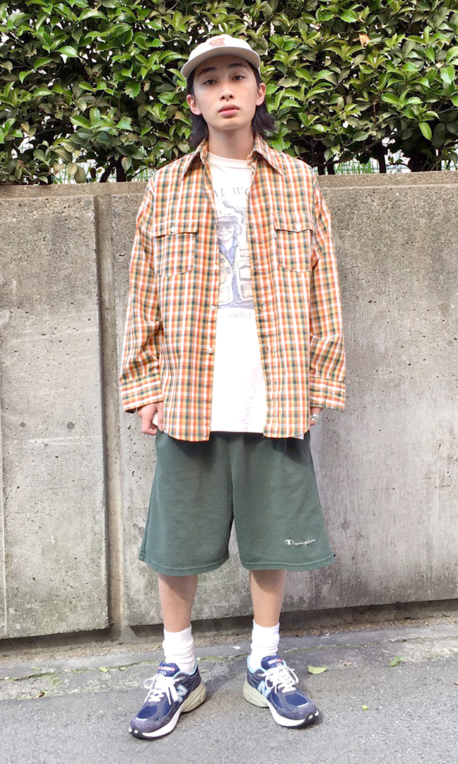 古着屋JAM オーバーサイズ ショートパンツ スタイリング