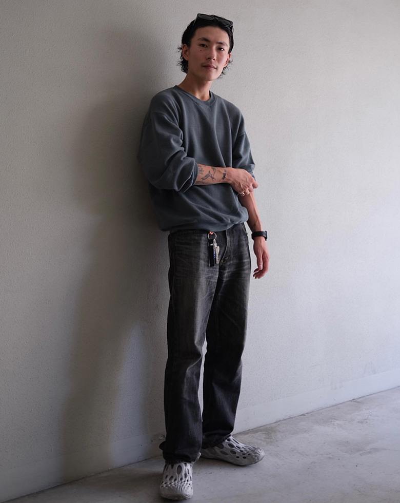 古着屋JAM 無地スウェット コーディネート