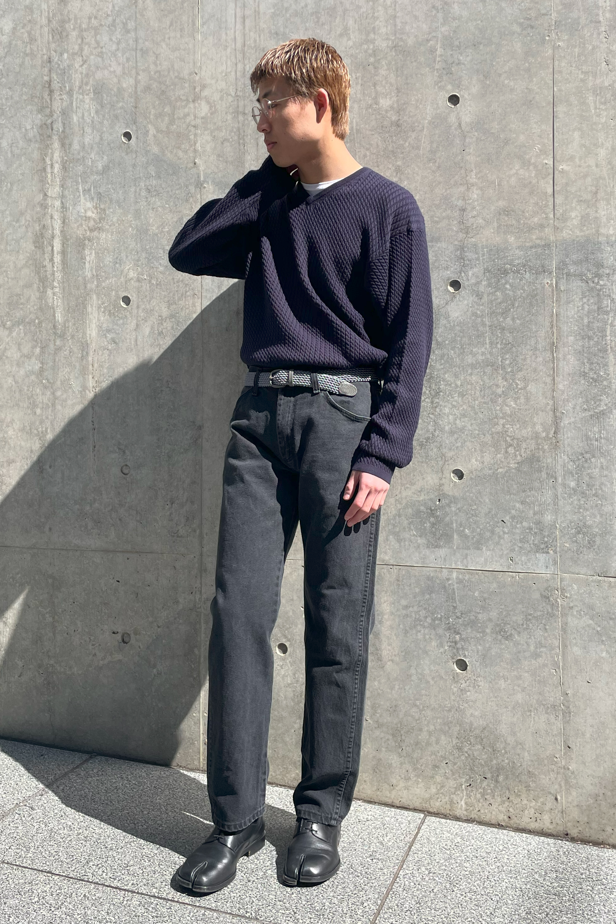 古着屋JAM ブラックデニムパンツ スタイリング コーデ