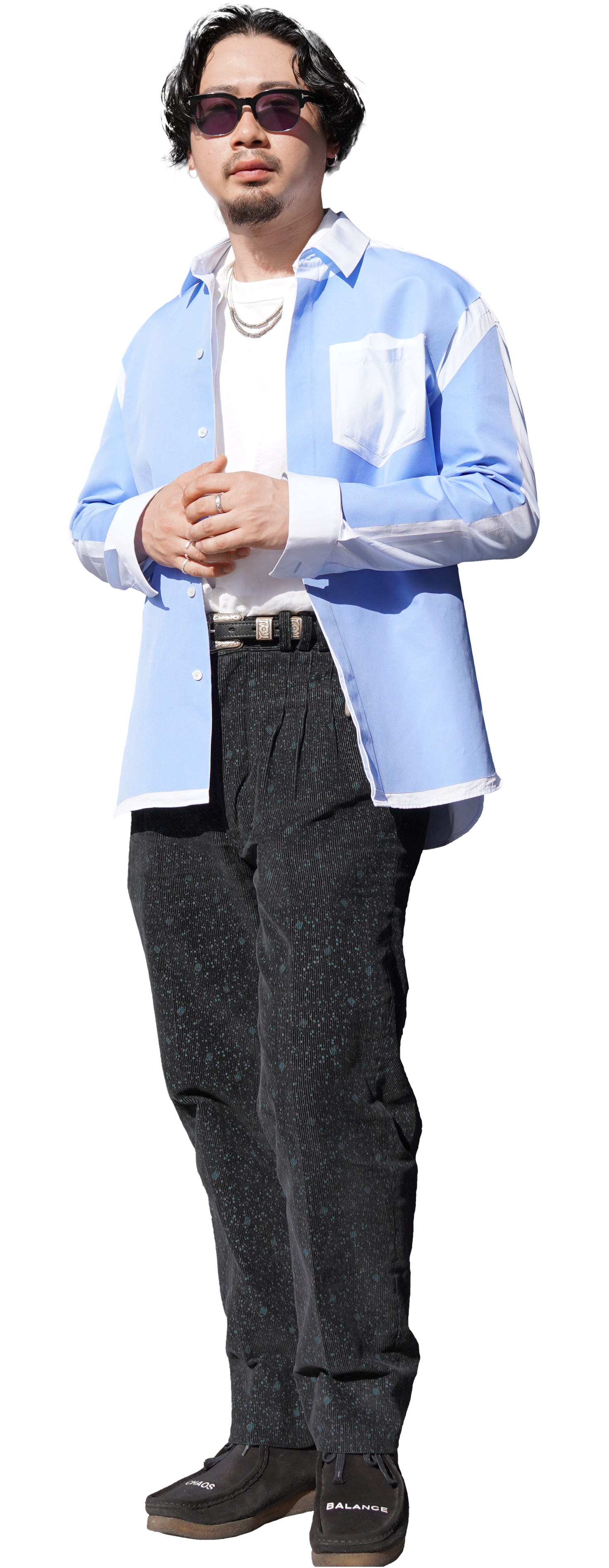 古着屋JAM 古着と眼鏡 コーデ