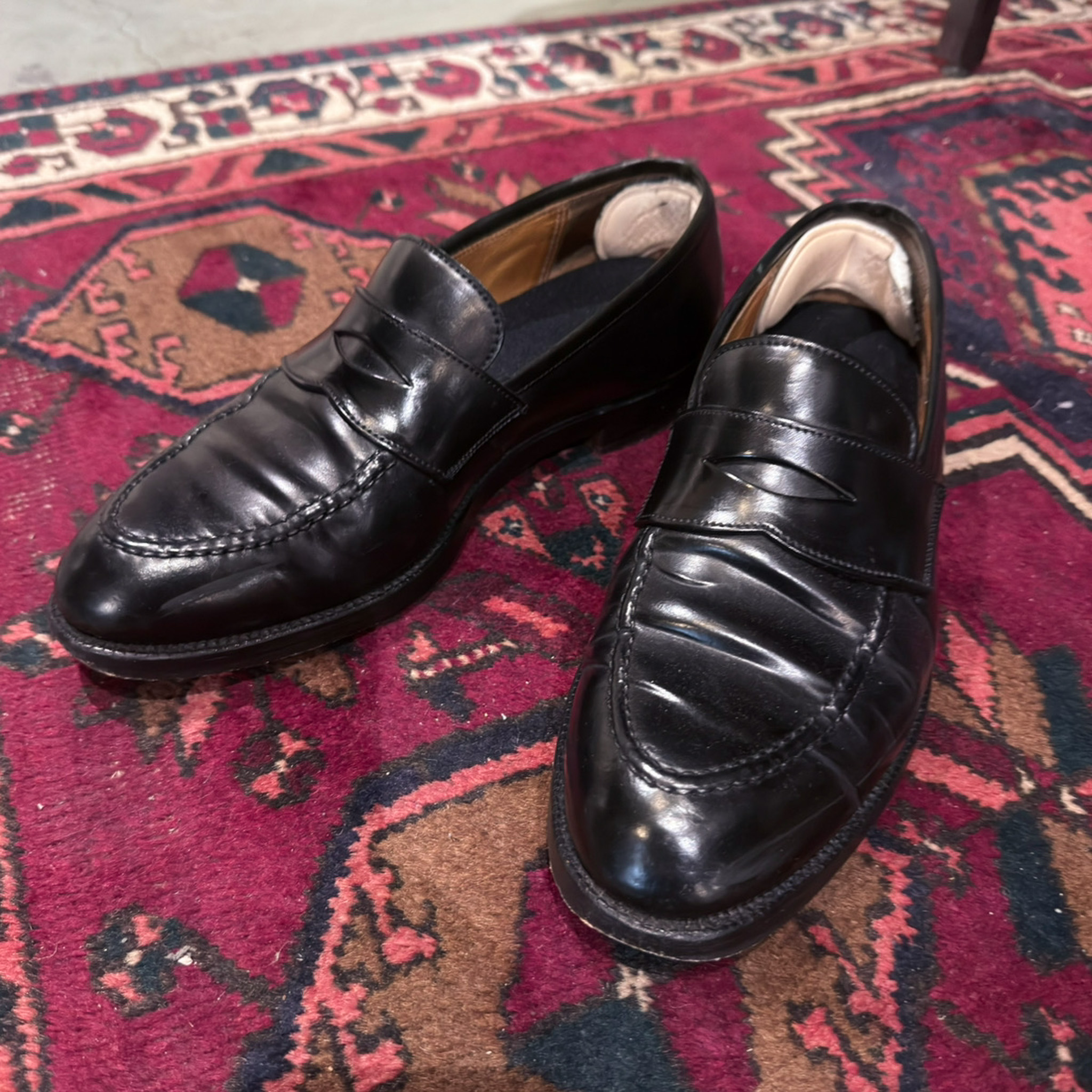 Crockett&Jones ペニーローファー　コードバン