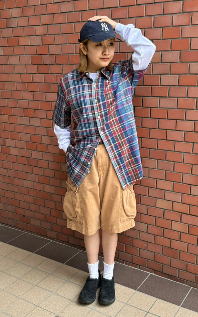 古着屋JAM オーバーサイズ ショートパンツ スタイリング