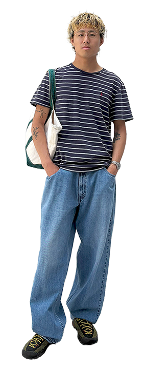 古着屋JAM 古着と眼鏡 コーデ