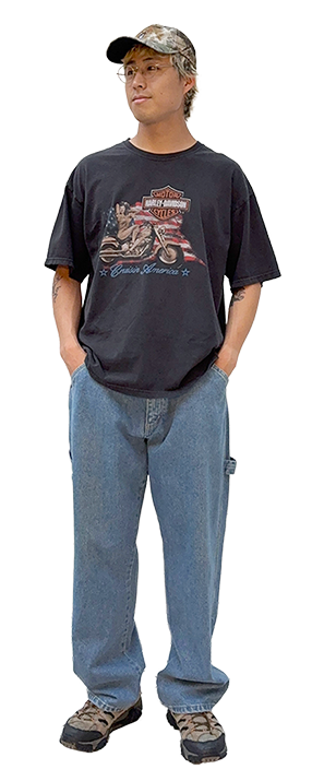 古着屋JAM 古着と眼鏡 コーデ