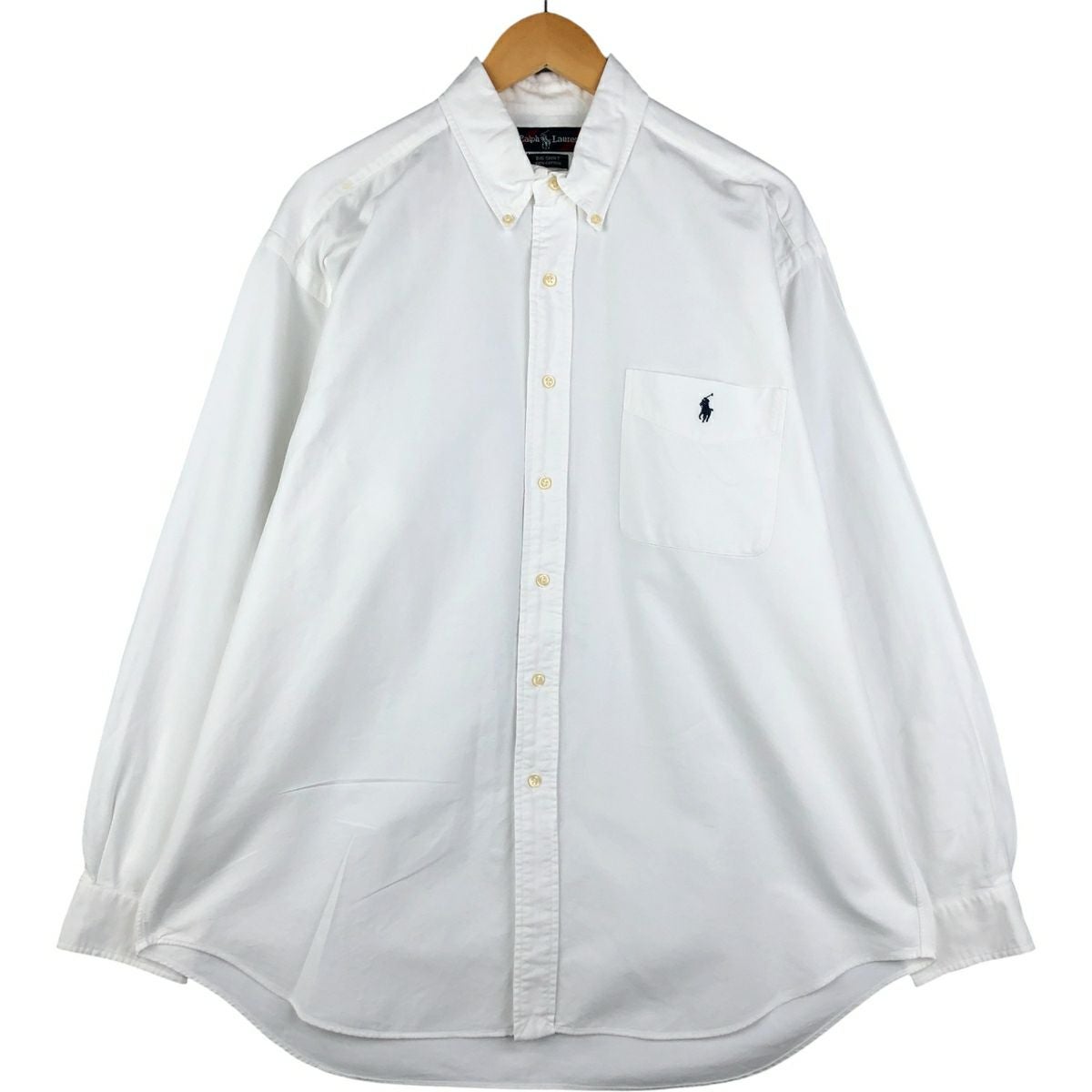 古着 ラルフローレン Ralph Lauren BIG SHIRT 長袖 ボタンダウンシャツ