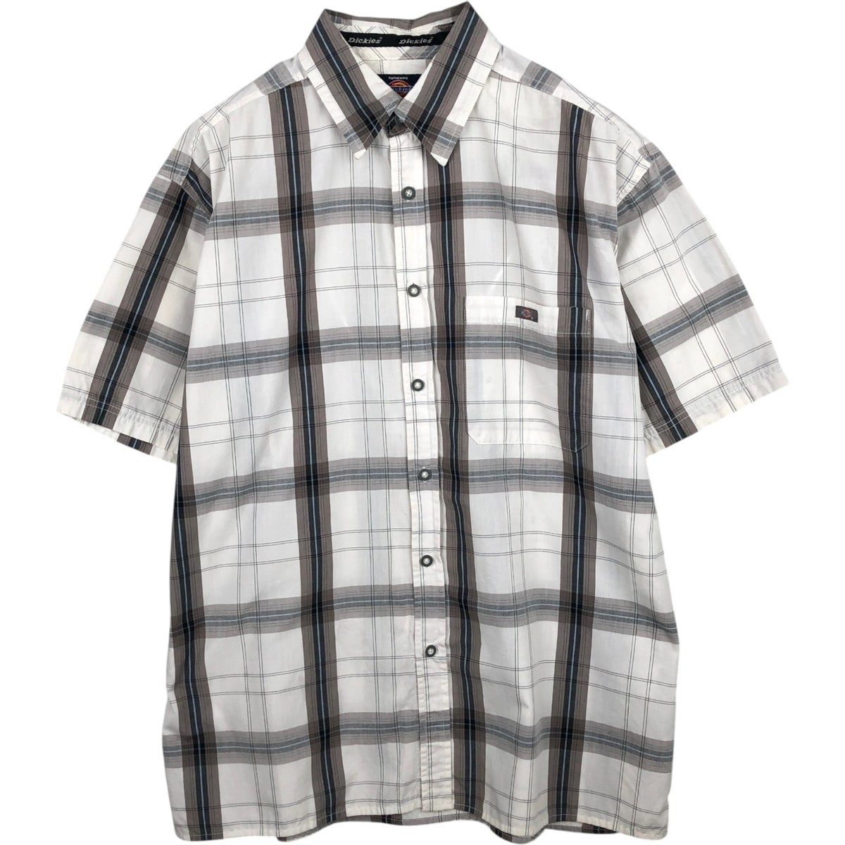 古着 ディッキーズ Dickies チェック柄 半袖 ワークシャツ ボックス 古着 ディッキーズ Dickies チェック柄 半袖 ワークシャツ ボックス