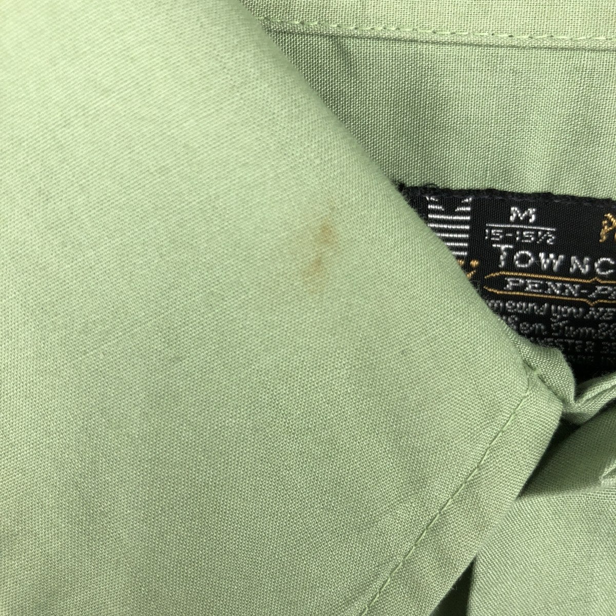古着 70年代 TOWNCRAFT 長袖 ポリコットンシャツ メンズM相当