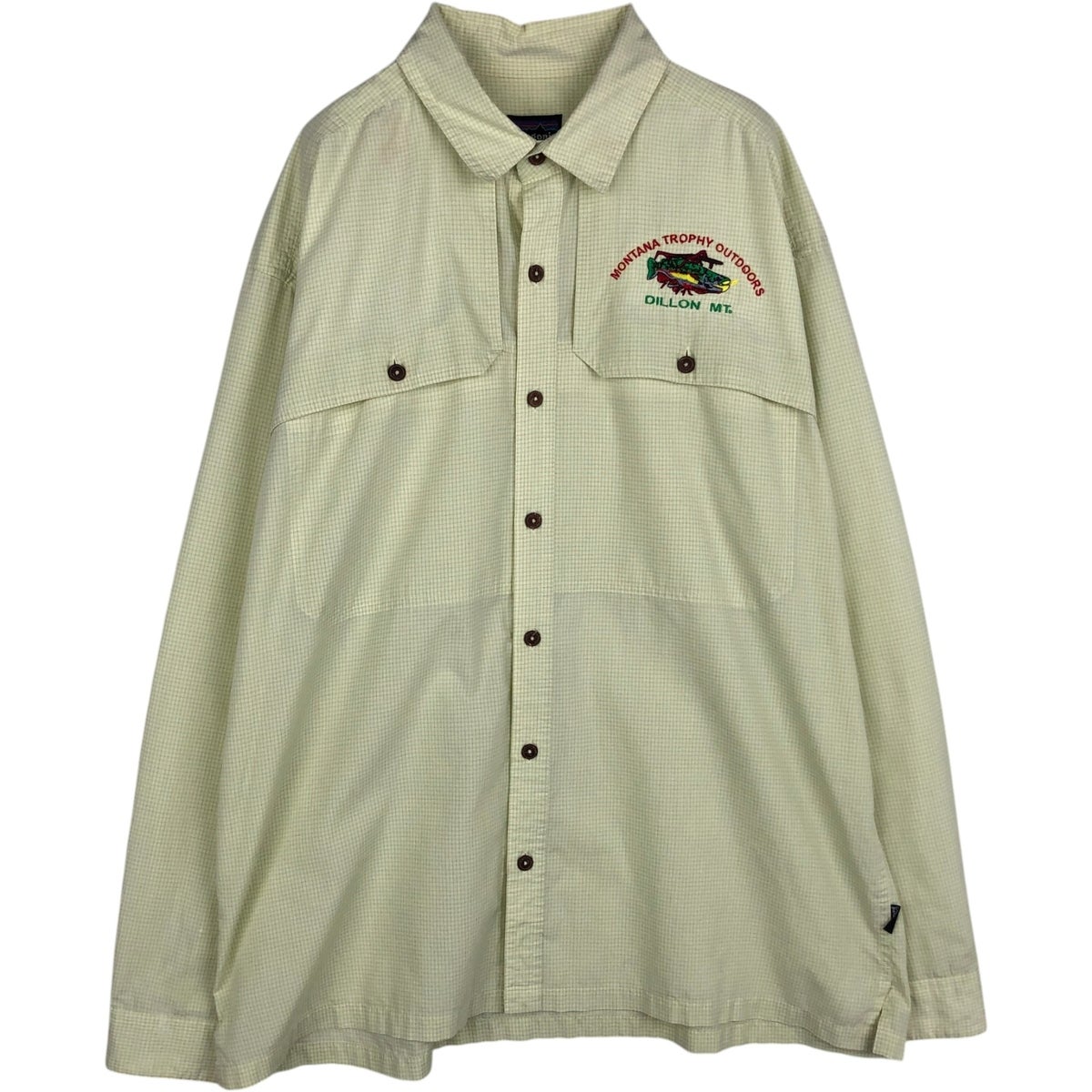 古着 パタゴニア Patagonia 5293SP19 総柄 半袖 コットンシャツ メンズ