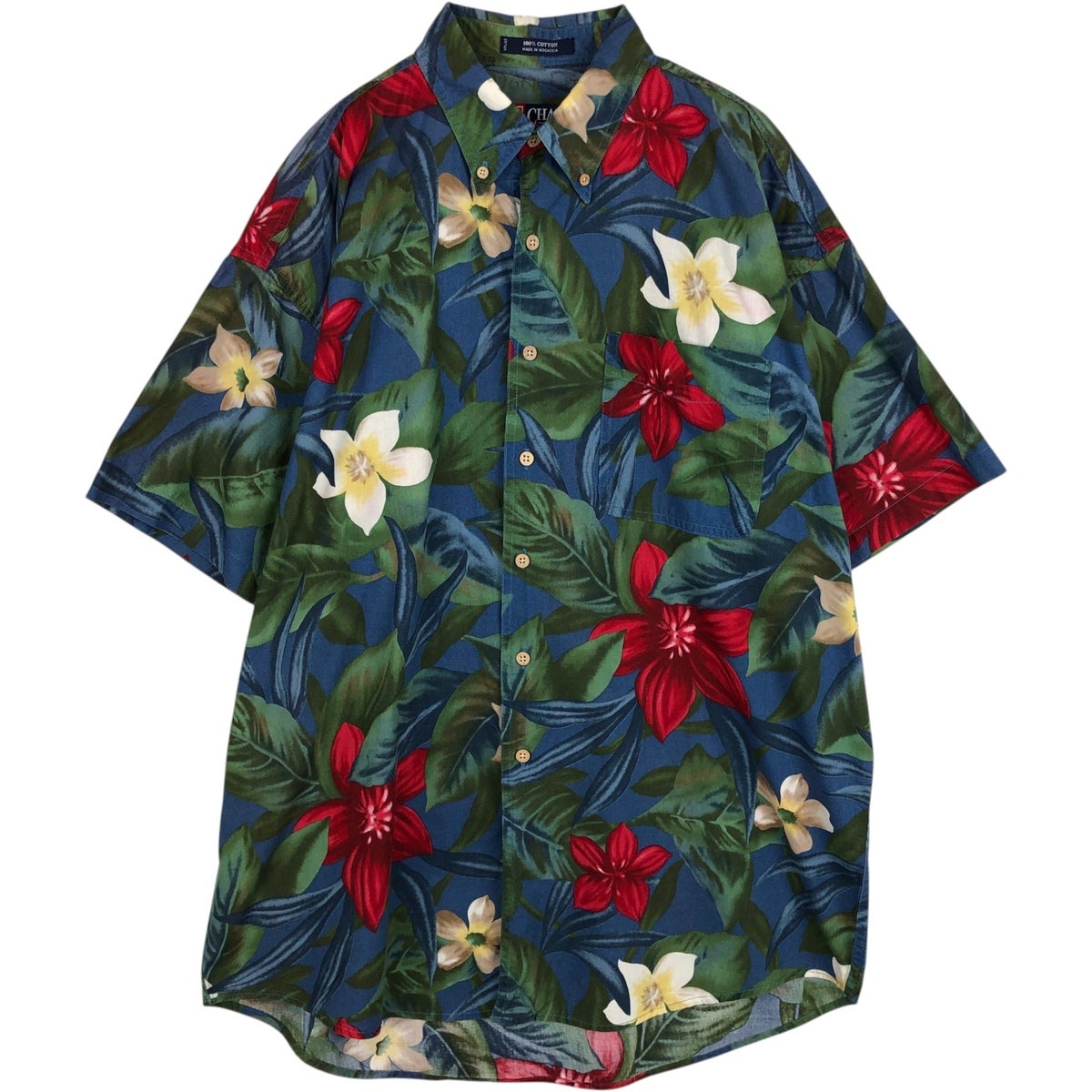 古着 ラルフローレン Ralph Lauren 総柄 ボタンダウン プルオーバー