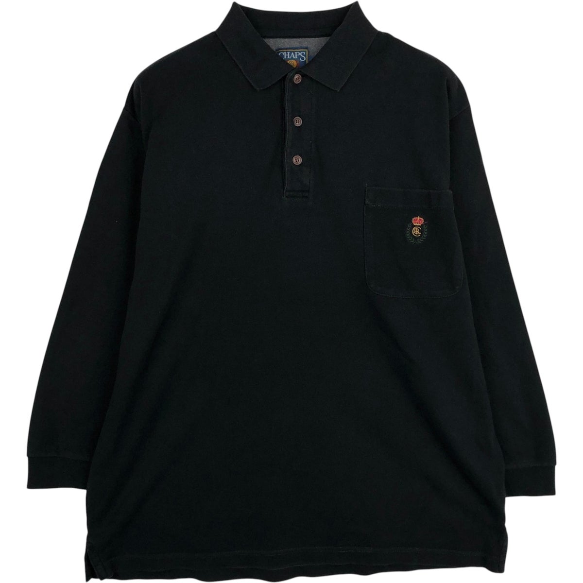 古着 ラルフローレン Ralph Lauren CHAPS チャップス 長袖 ポロシャツ