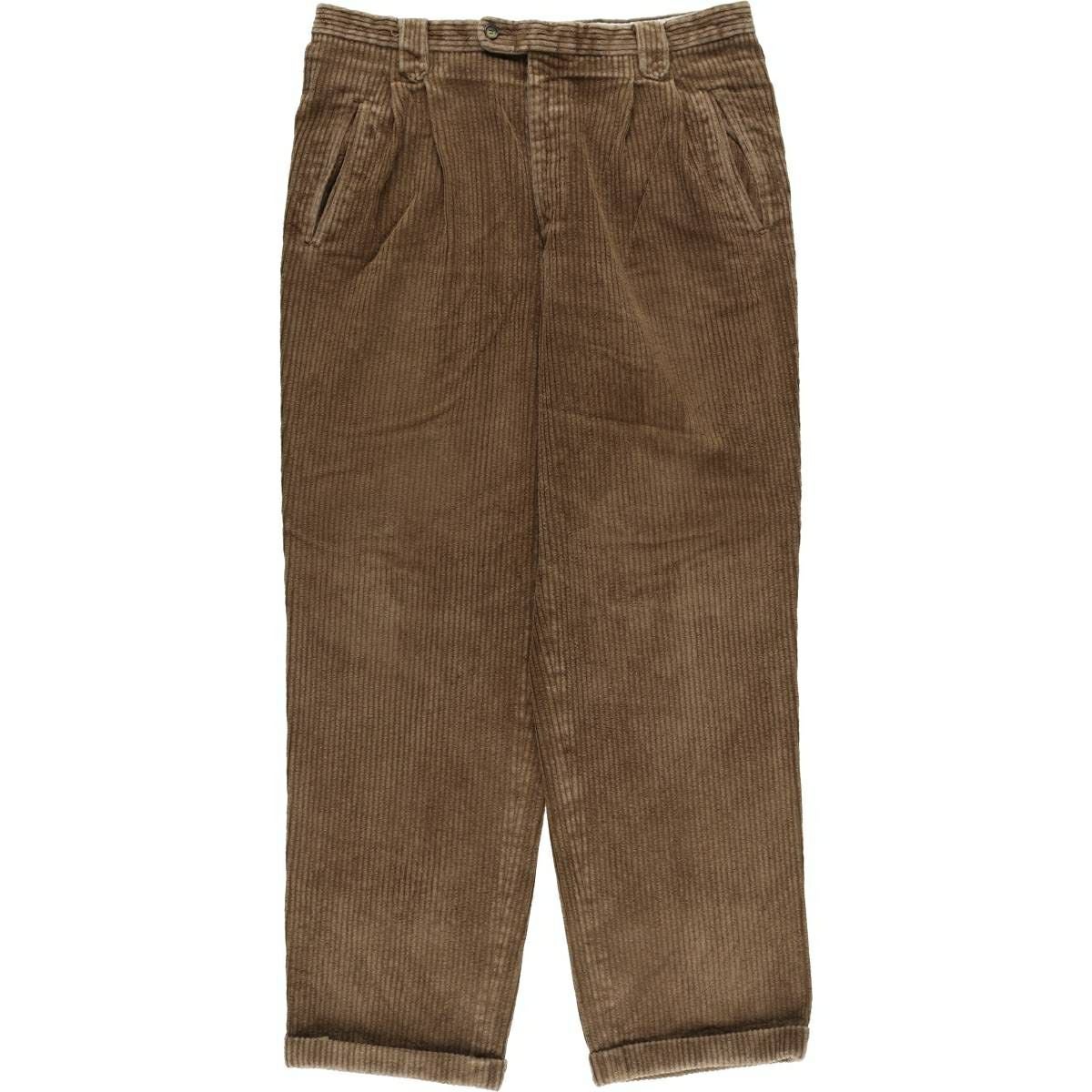 古着 LE COLLEZIONI STRUCTURE 太畝 ツータック コーデュロイパンツ