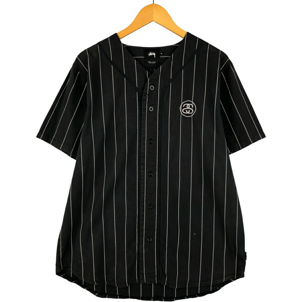 古着 ステューシー STUSSY ゲームシャツ ベースボールシャツ メンズM