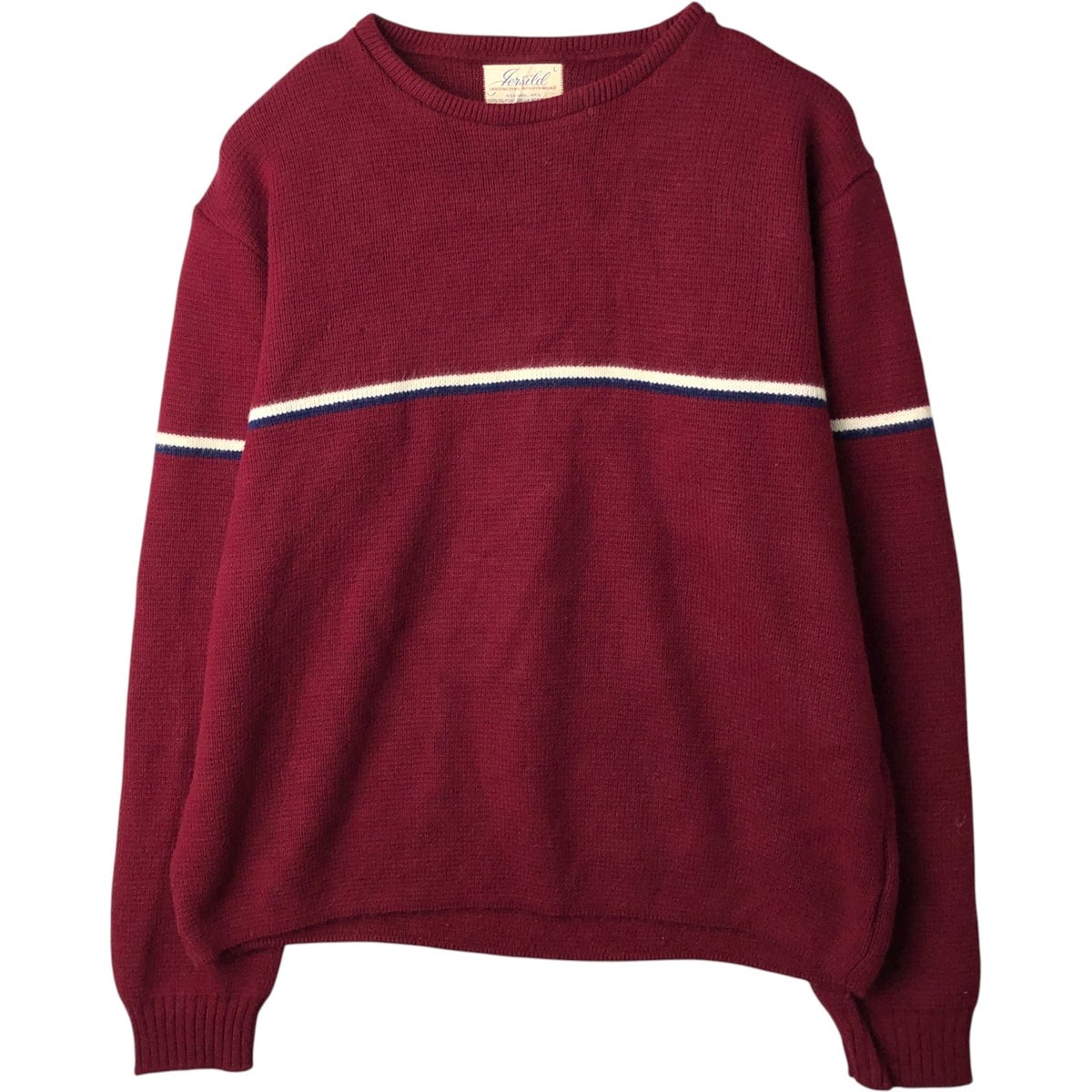 古着 70～80年代 JCPenney Vネック アクリルニットセーター メンズXL