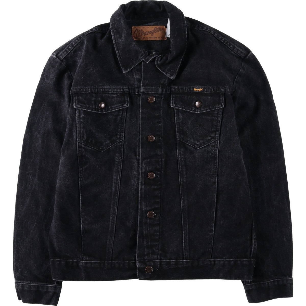 古着 ラングラー Wrangler ブラック デニムジャケット Gジャン メンズM