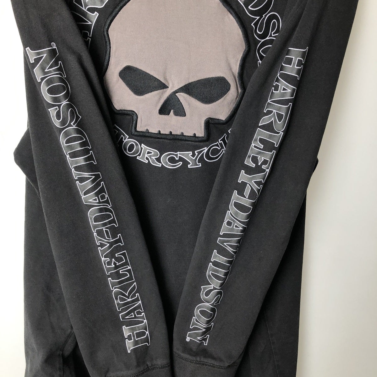 古着 ハーレーダビッドソン Harley-Davidson ドクロ柄 スカル柄 ロング