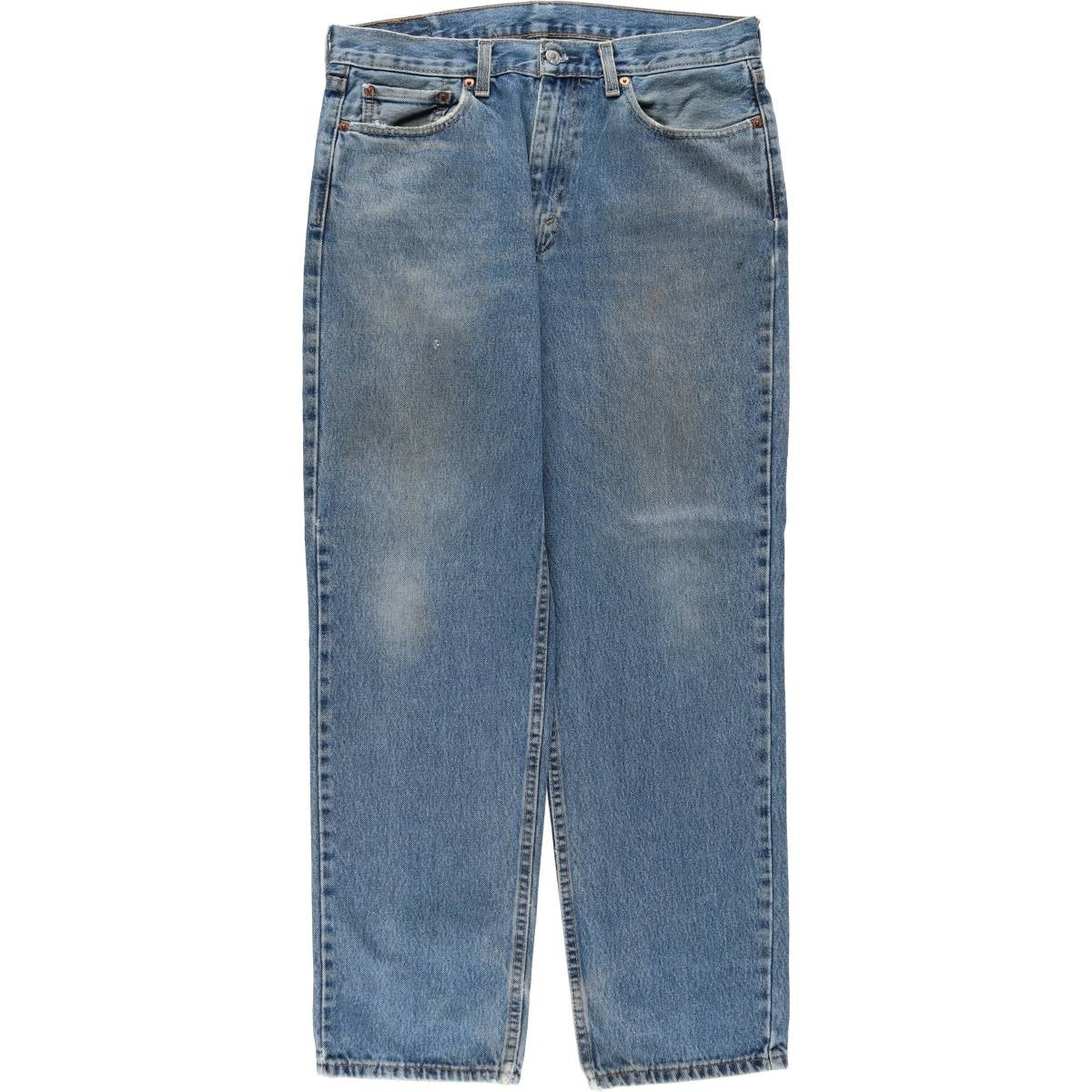 古着 濃紺 リーバイス Levis 550 テーパードデニムパンツ メンズw35