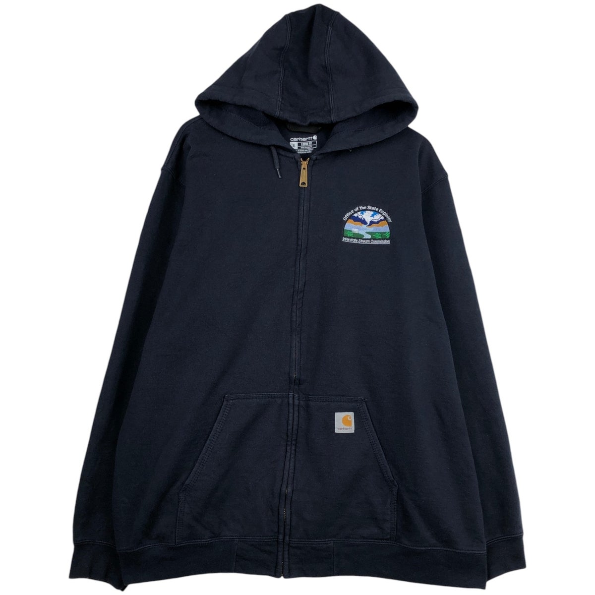 【古着】(M相当) carhartt カーハート フルジップパーカー フーディ 古着 カーハート Carhartt Loose Fit アドバタイジング スウェット