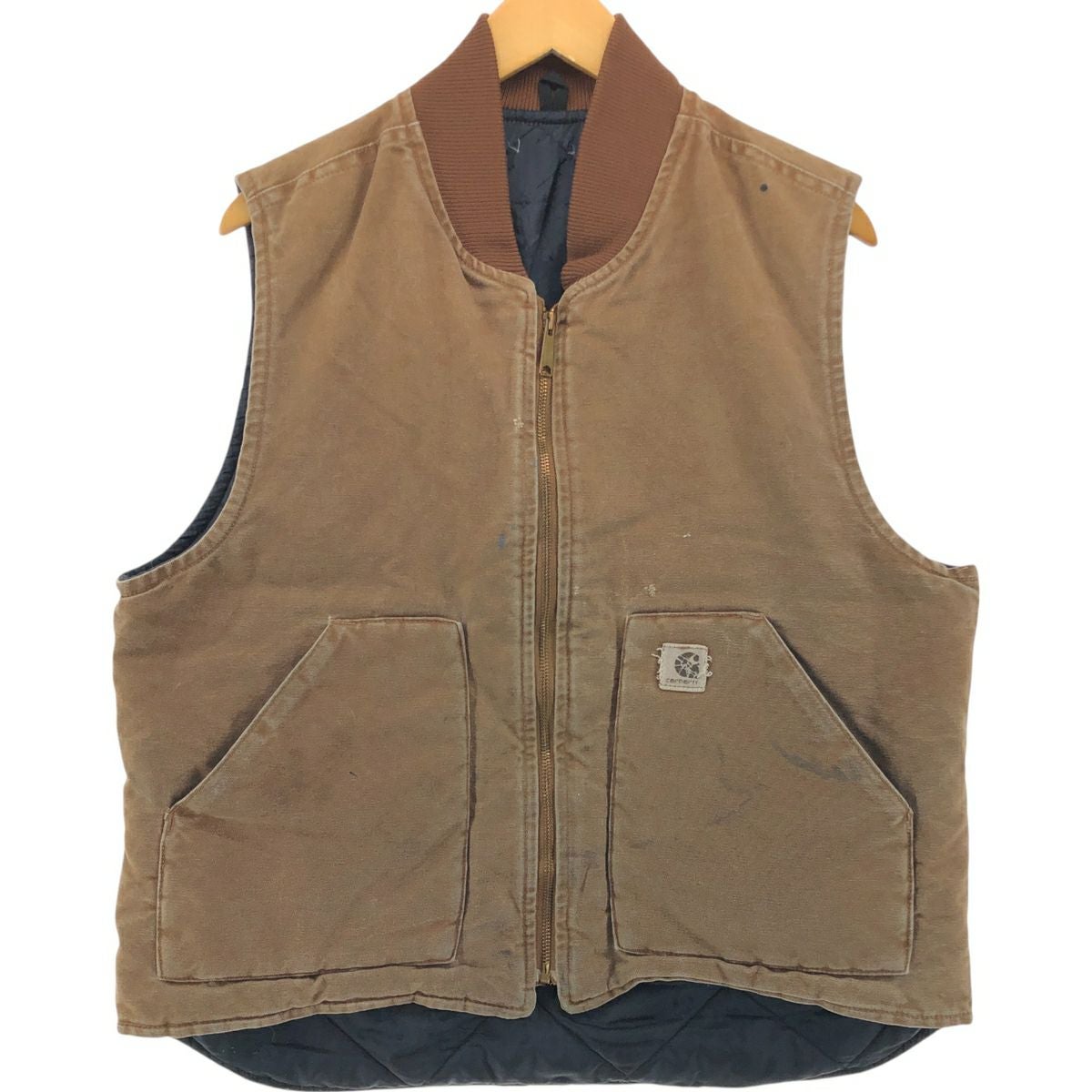 古着 70年代 カーハート Carhartt プリントタグ ダックベスト メンズ