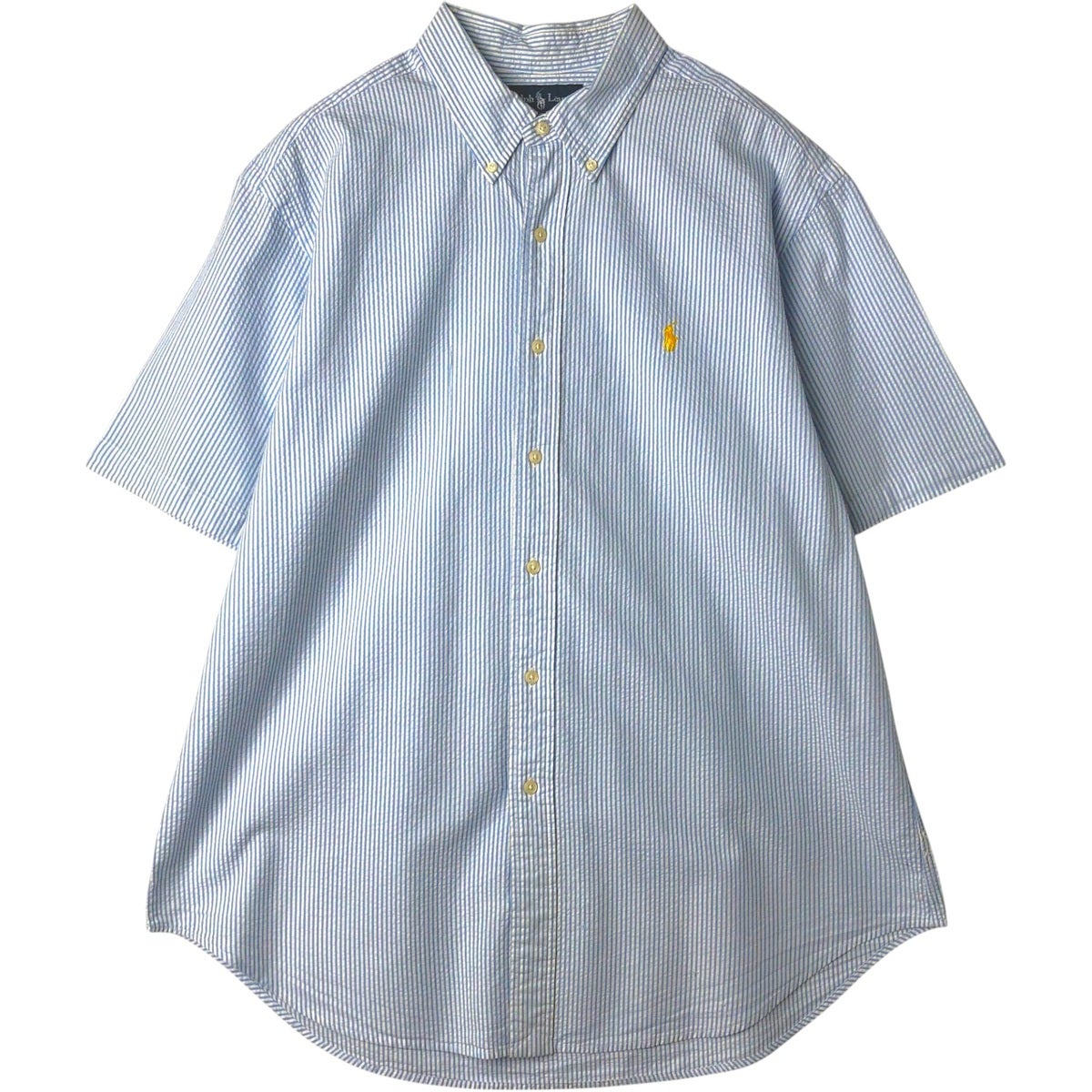 古着 ラルフローレン Ralph Lauren CLASSIC FIT 半袖 シアサッカー