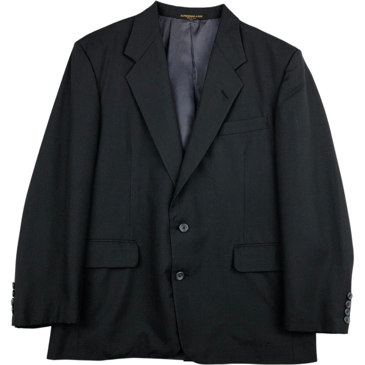 古着 アクアスキュータム Aquascutum チェック柄 ウールテーラード
