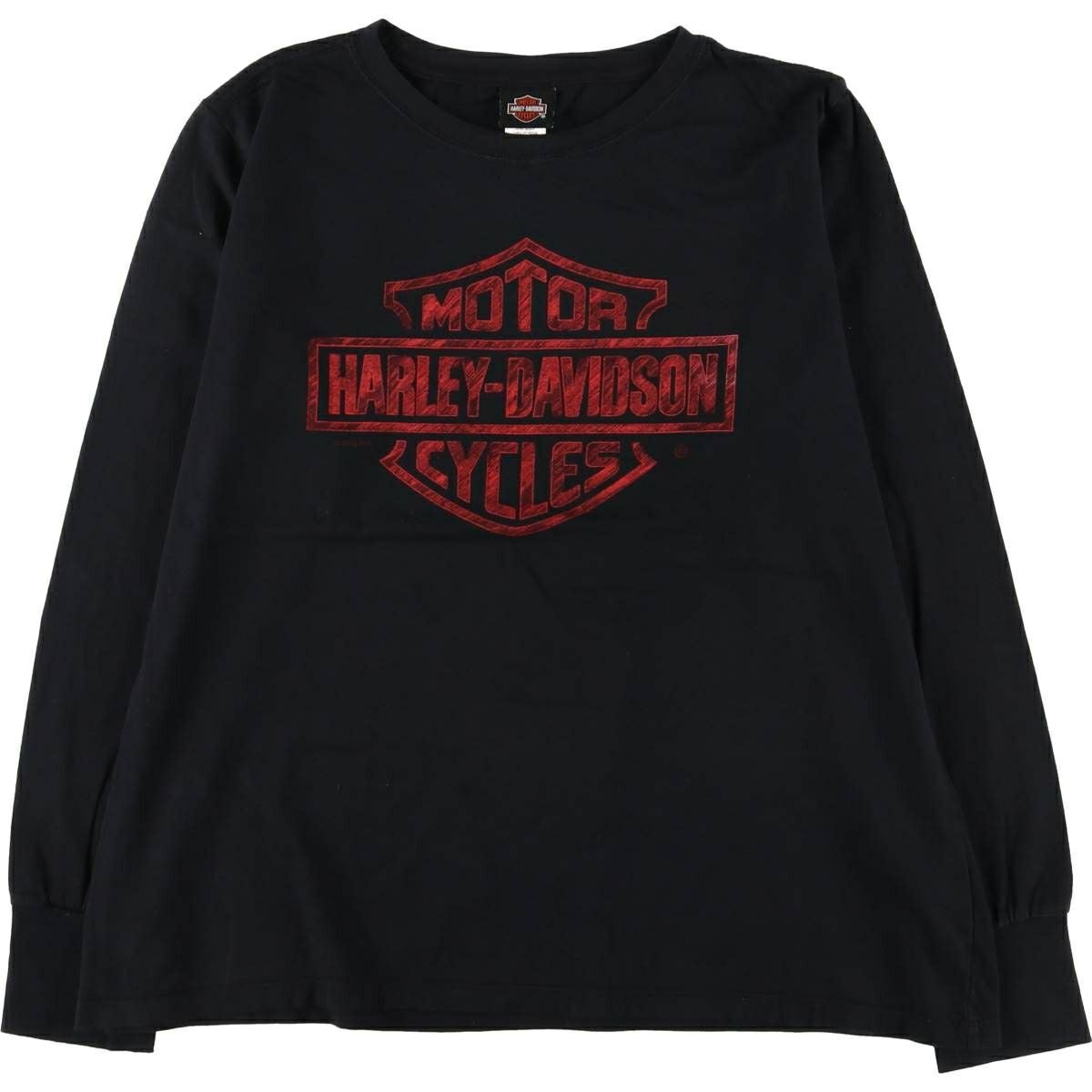 古着 ハーレーダビッドソン Harley-Davidson バックプリント Vネック ロングTシャツ ロンT メンズL相当 /eaa543071 古着 ハーレーダビッドソン Harley-Davidson バックプリント Vネック