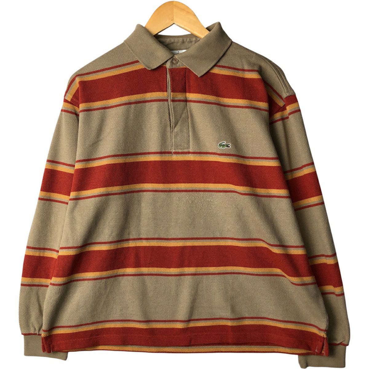 古着 ラコステ LACOSTE 長袖 ラガーシャツ メンズXXL相当 /eaa600762