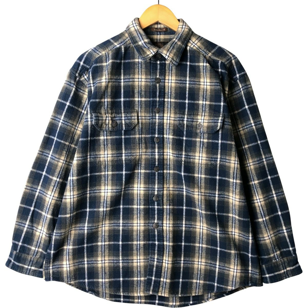 古着 B.F.A. Camicie チェック柄 長袖 シャモアクロスシャツ イタリア製 メンズXL相当 ヴィンテージ /eaa587380 古着 B.F.A. Camicie チェック柄 長袖 シャモアクロスシャツ