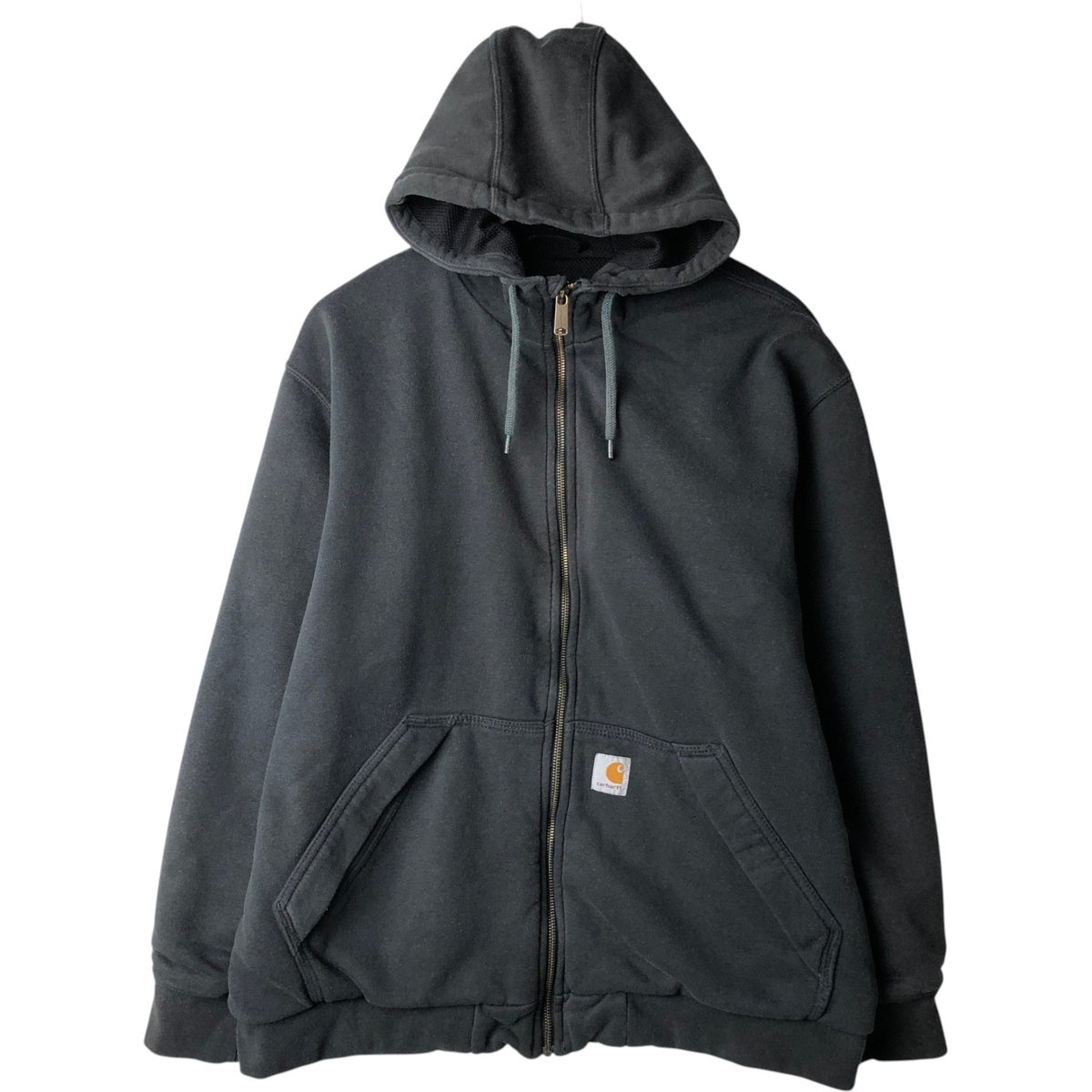 【古着】(M相当) carhartt カーハート フルジップパーカー フーディ 古着 カーハート Carhartt Loose Fit アドバタイジング スウェット
