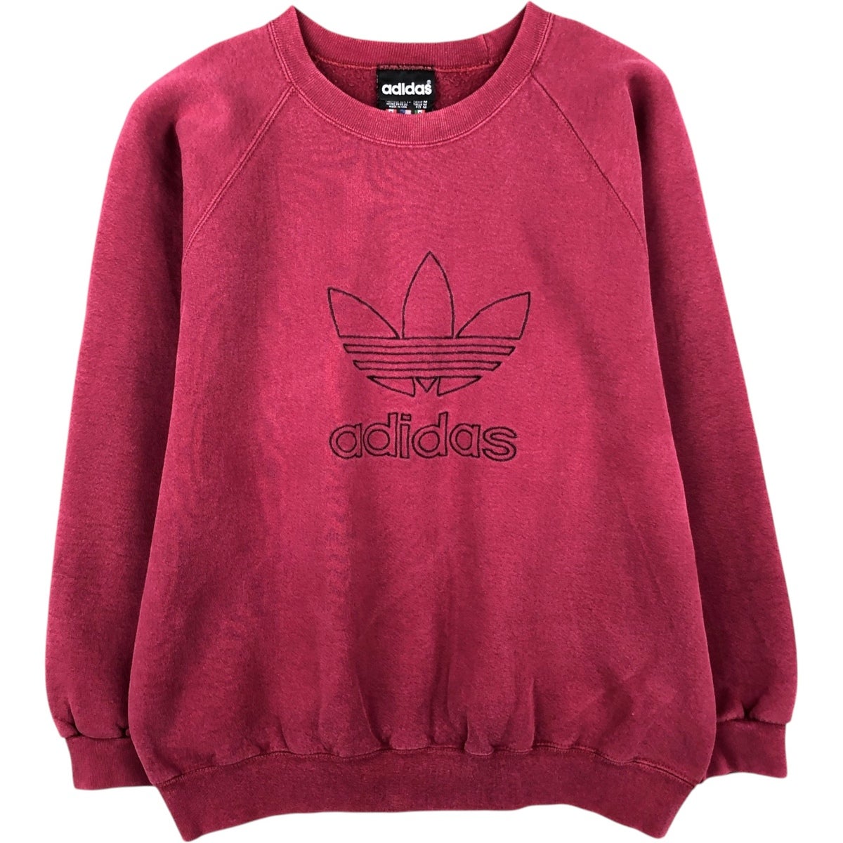 古着 アディダス adidas TEAM ワンポイントロゴスウェットシャツ