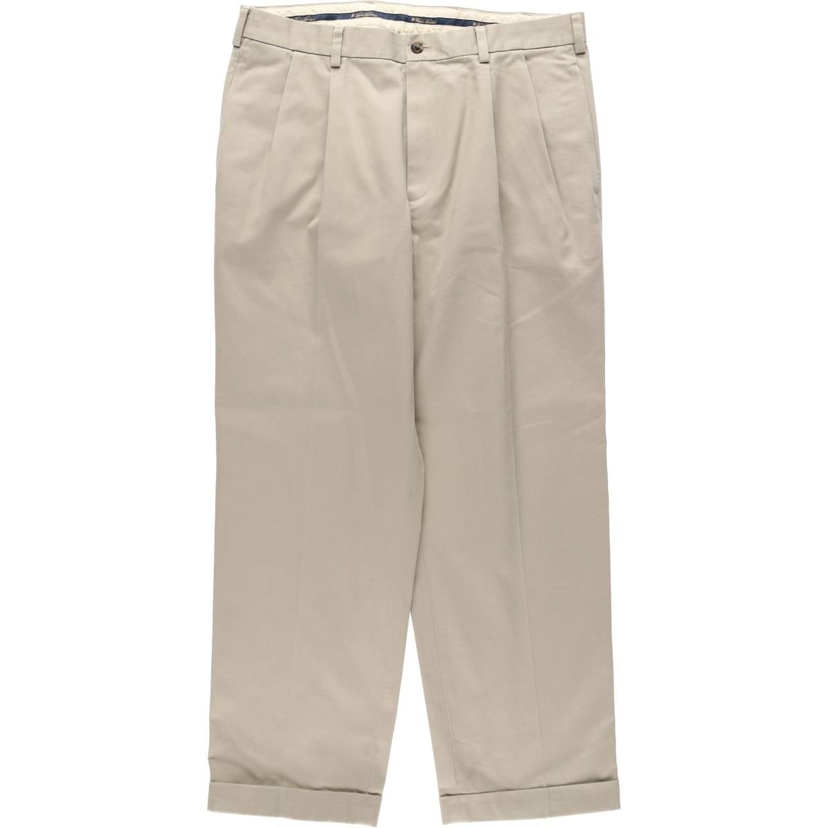 1990s BrooksBrothers 2タックワイドチノパンツ　USA製 古着 ブルックスブラザーズ Brooks Brothers ADVANTAGE CHINO THOMPSON