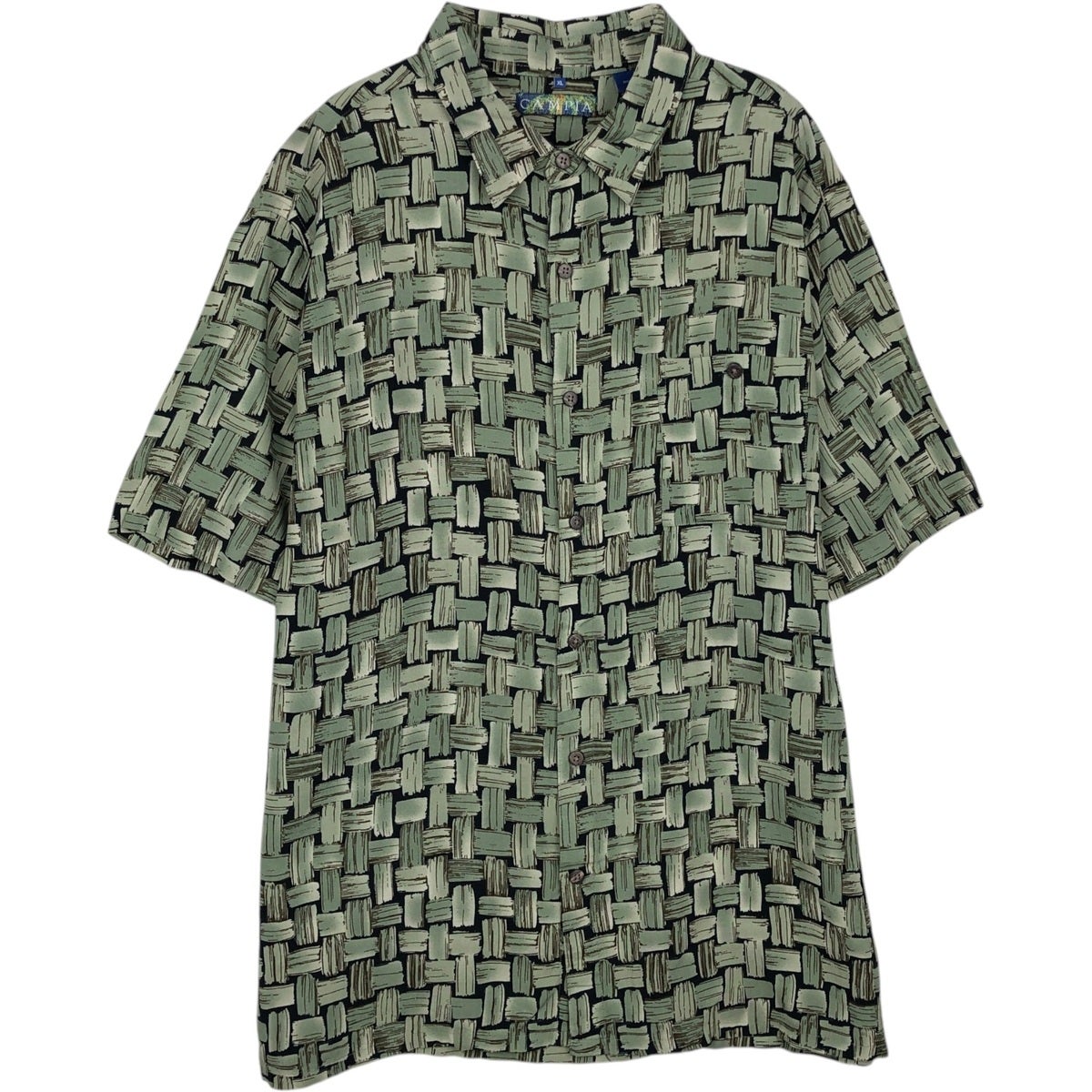 古着 ピューリタン PURITAN 総柄 半袖 レーヨンシャツ メンズXL相当