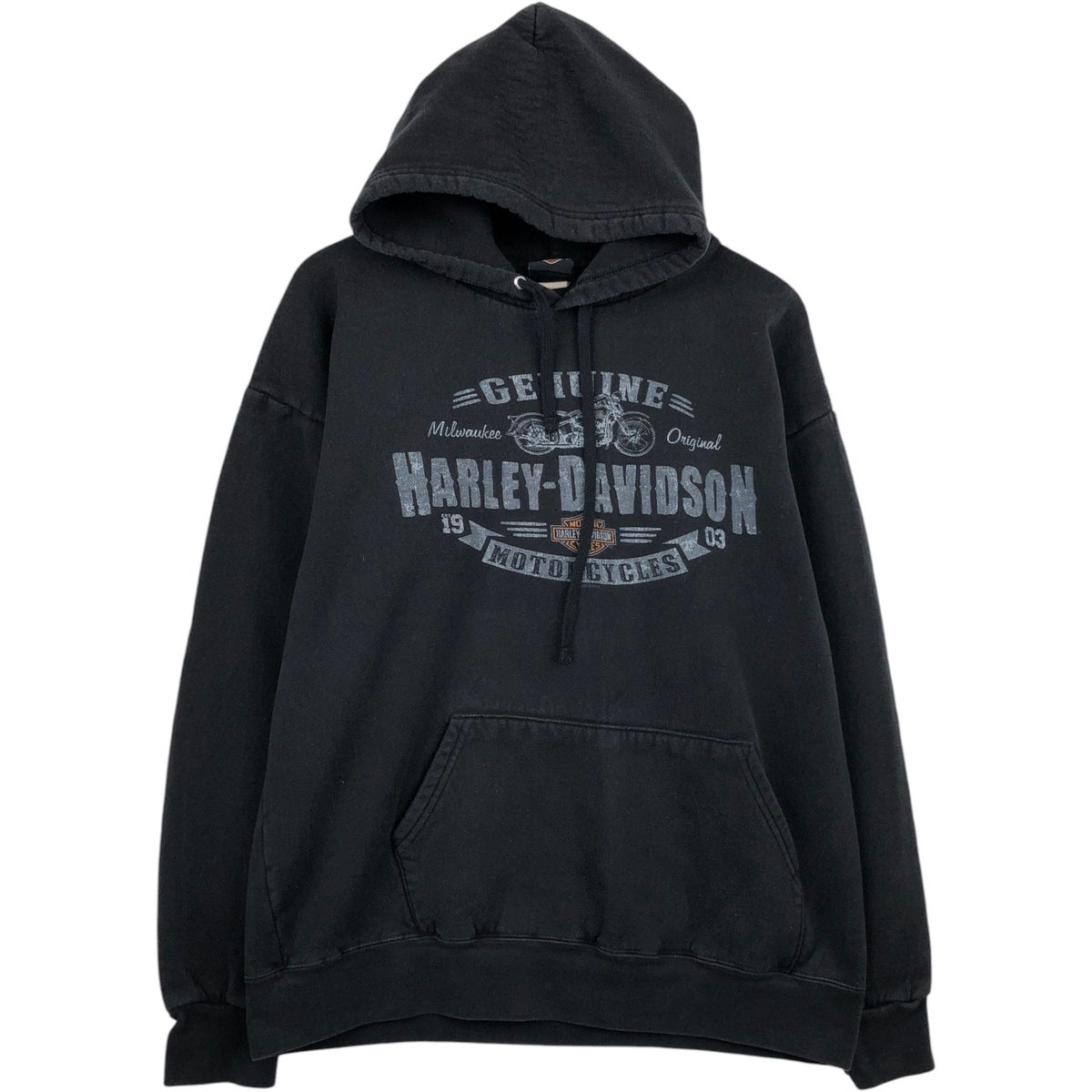古着ハーレーダビッドソン（Harley-Davidson）黒サイズL 47 古着 ハーレーダビッドソン Harley-Davidson アドバタイジング