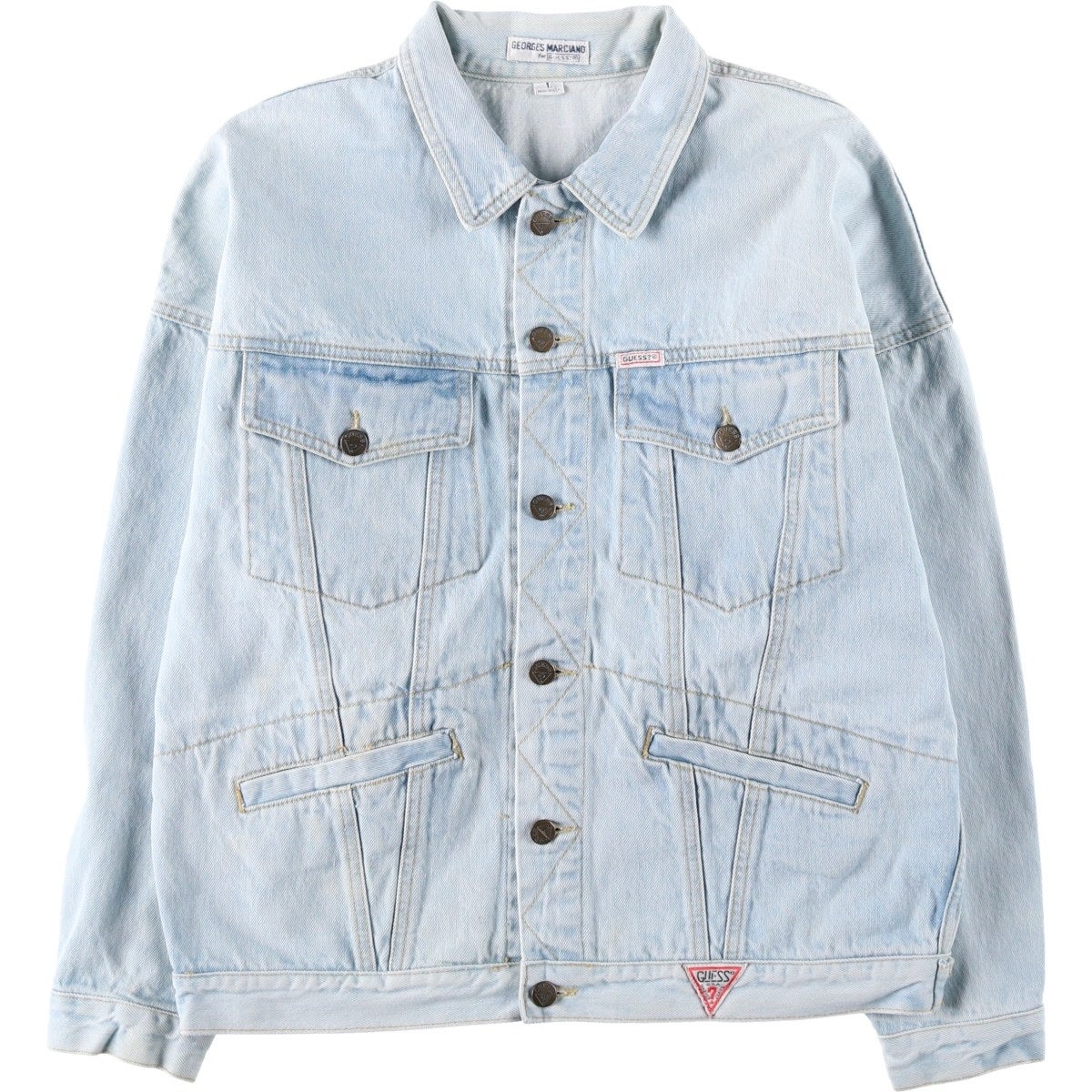 古着 80～90年代 ゲス Guess JEANS 長袖 デニムシャツ USA製 メンズM