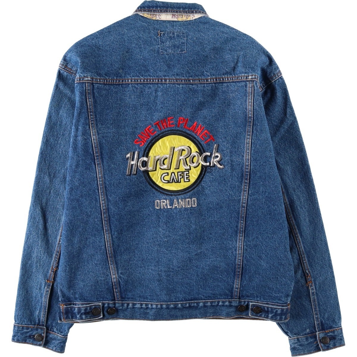 古着 HARD ROCK CAFE ハードロックカフェ バックロゴ デニムジャケット 古着 HARD ROCK CAFE ハードロックカフェ バックロゴ デニムジャケット