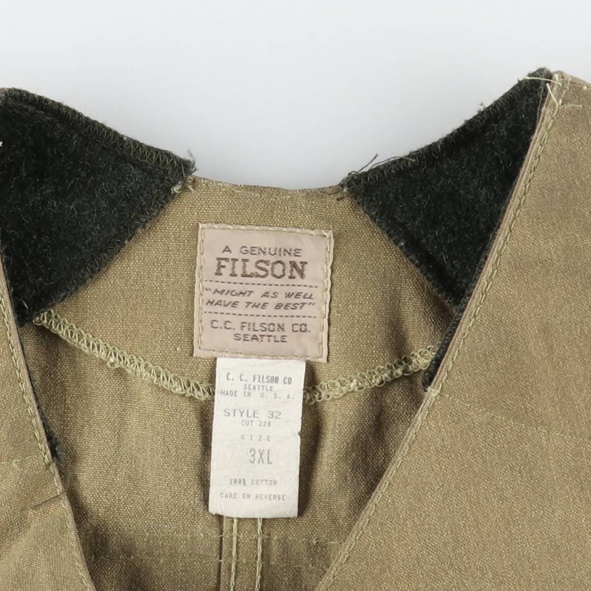 古着 ビッグサイズ フィルソン FILSON ハンティングベスト USA製