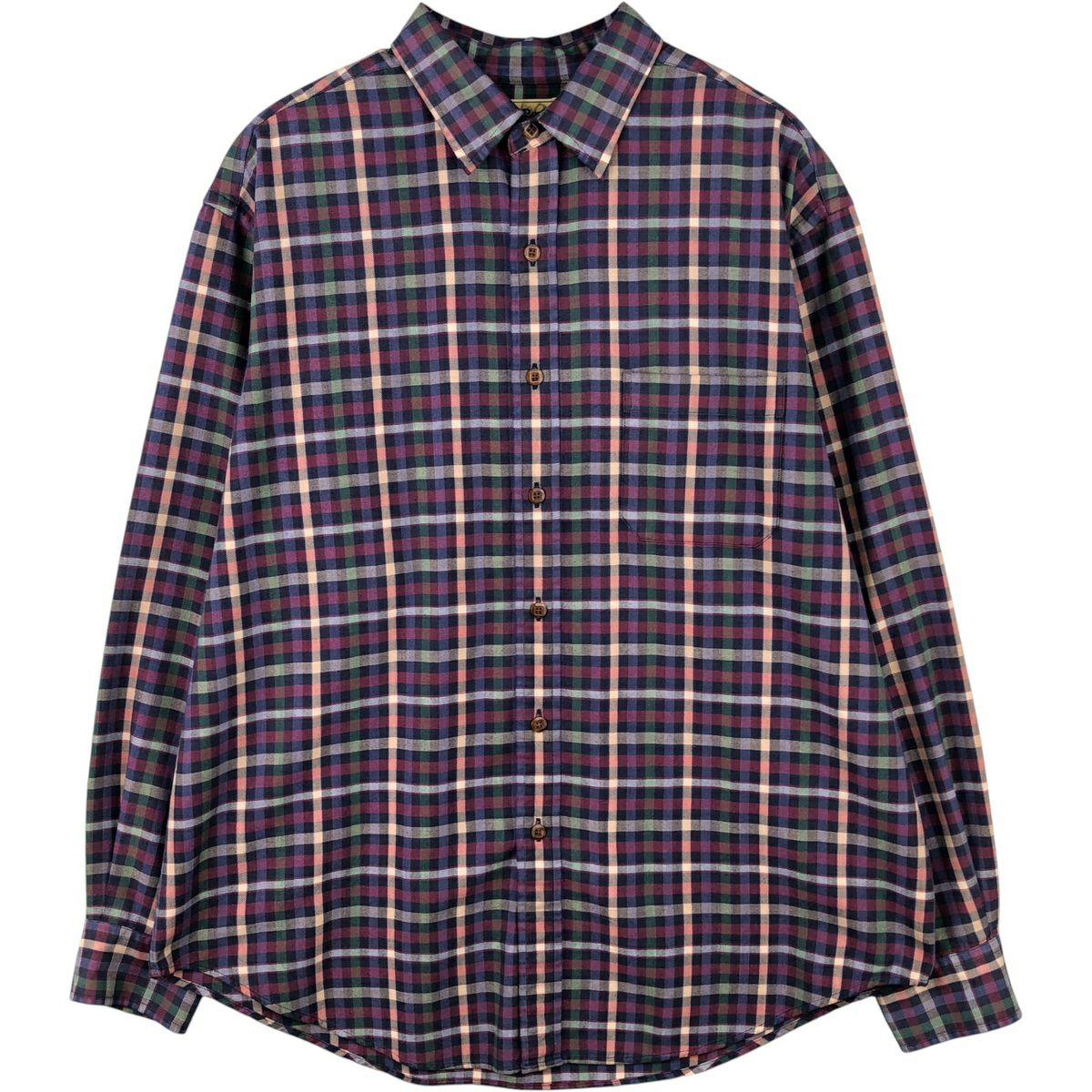 古着 80～90年代 エルエルビーン L.L.Bean マルチストライプ 長袖