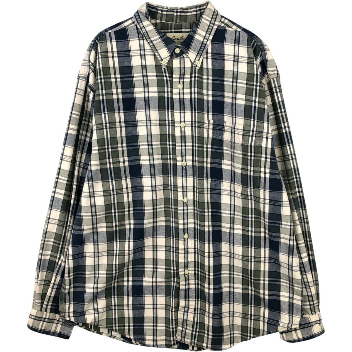 古着 90年代 エディーバウアー Eddie Bauer 長袖 ボタンダウン ライト