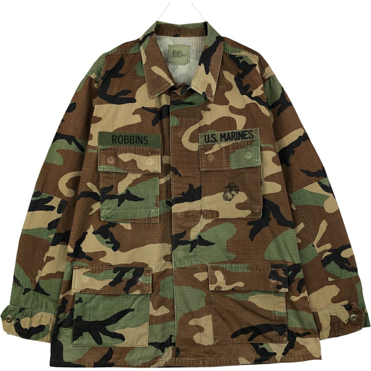 古着 90年代 米軍実品 迷彩柄 ウッドランドカモ リップストップ B.D.U