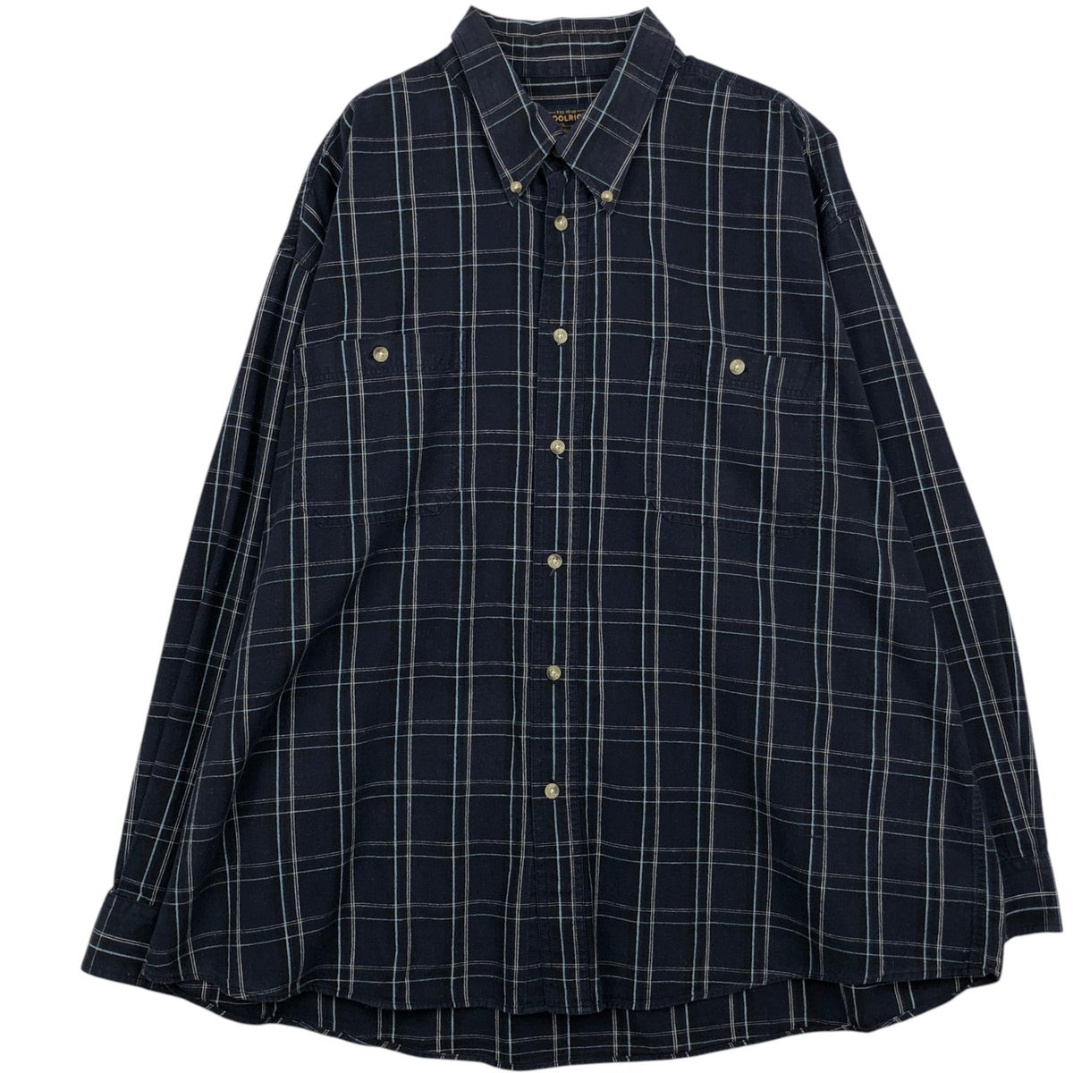 古着 90年代 ウールリッチ WOOLRICH ルアー柄 長袖 マルチボーダー