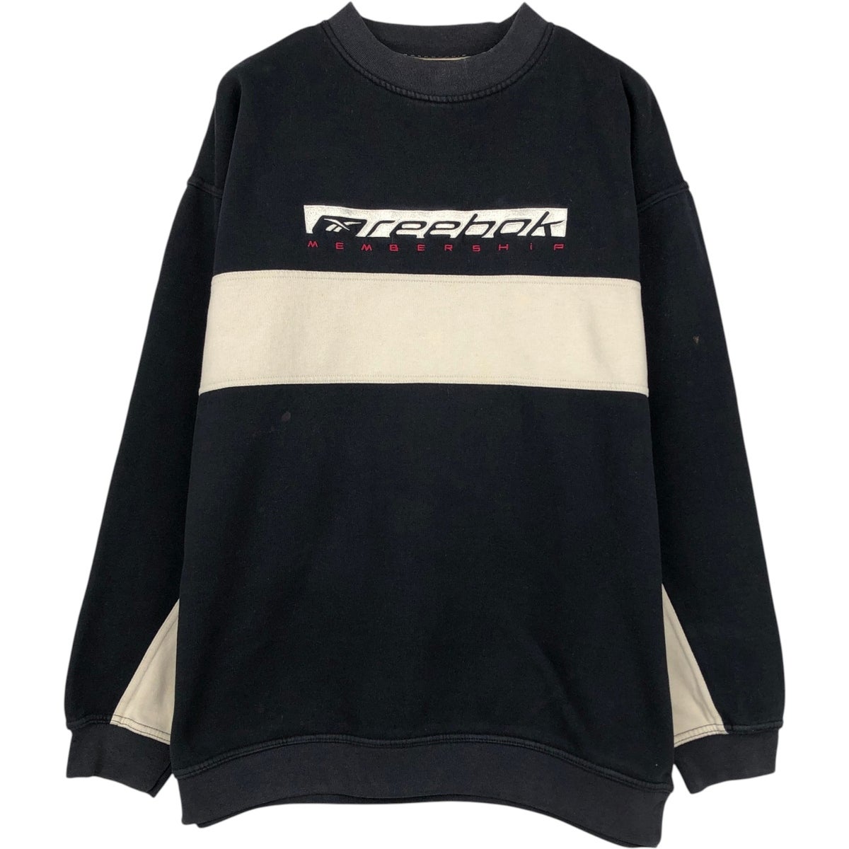 古着 ～00年代 リーボック Reebok 鹿の子 ハーフジップスウェット