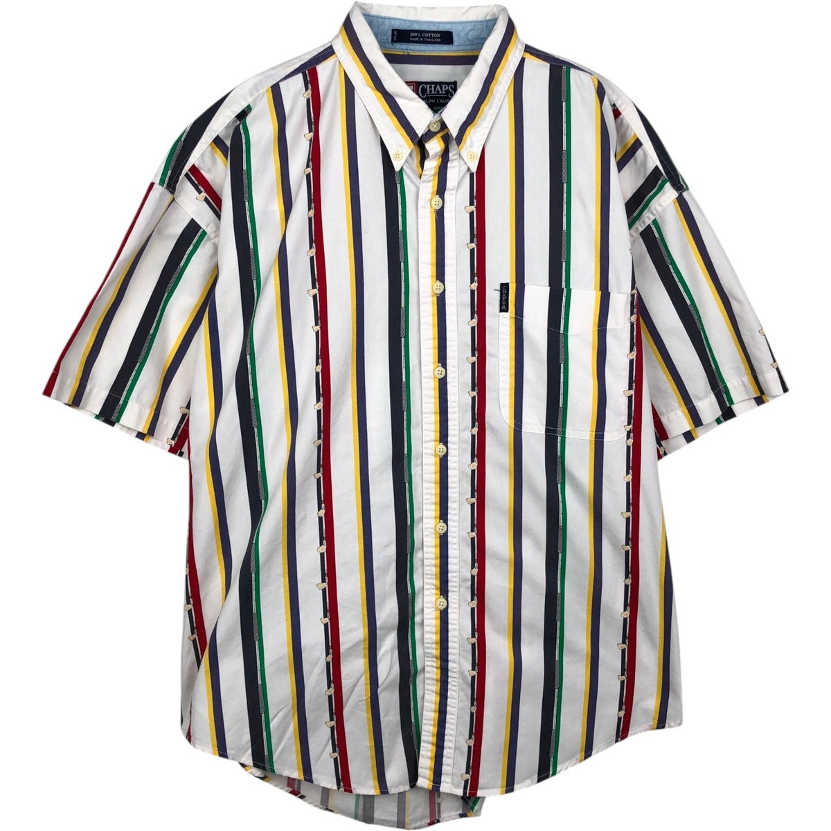 古着 ラルフローレン Ralph Lauren POLO COUNTRY ポロカントリー マルチストライプ 半袖 ボタンダウン ストライプシャツ メンズXL相当/eaa660145 古着 ラルフローレン Ralph Lauren POLO COUNTRY ポロカントリー