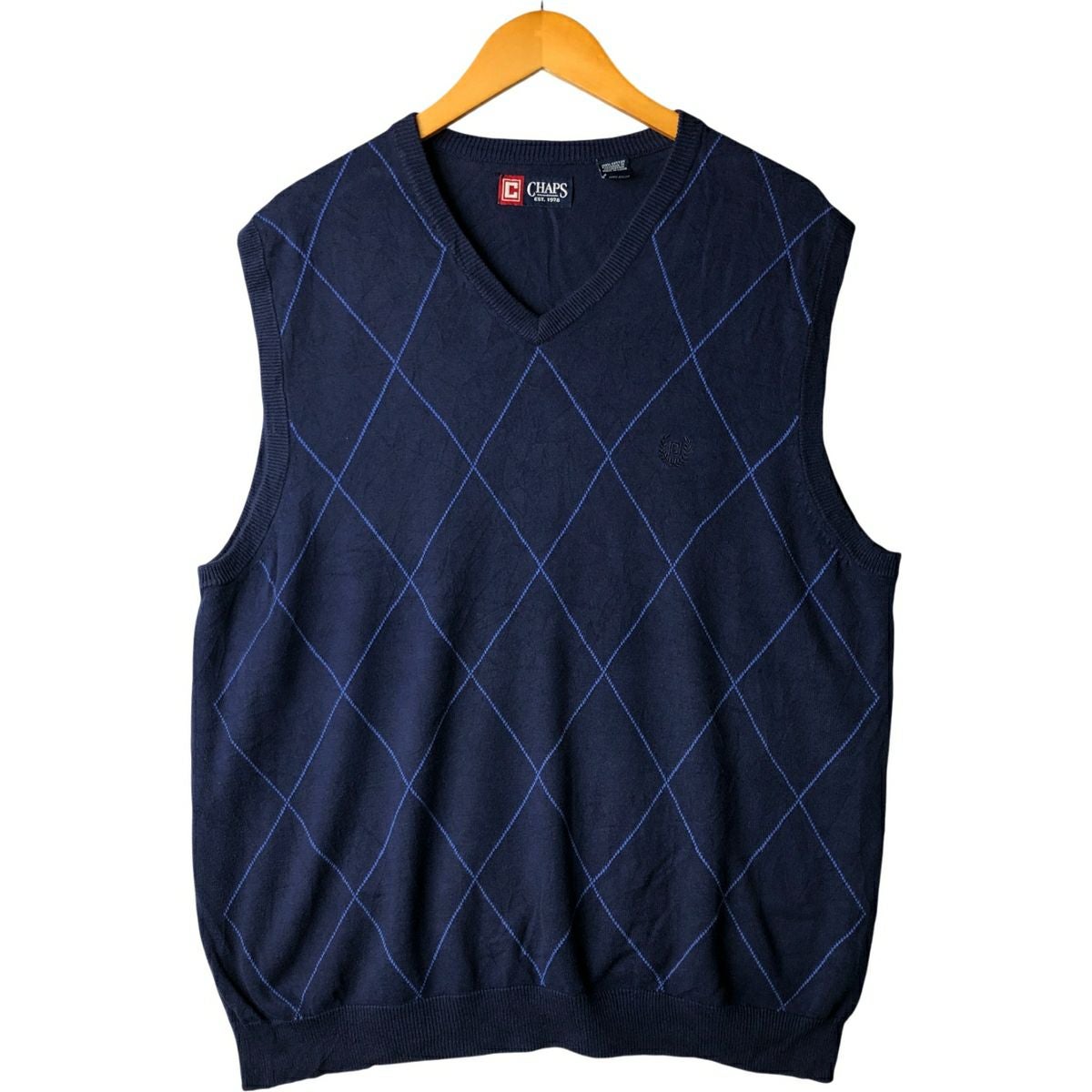 古着 チャップス CHAPS ボーダー柄 コットンニットセーター メンズL