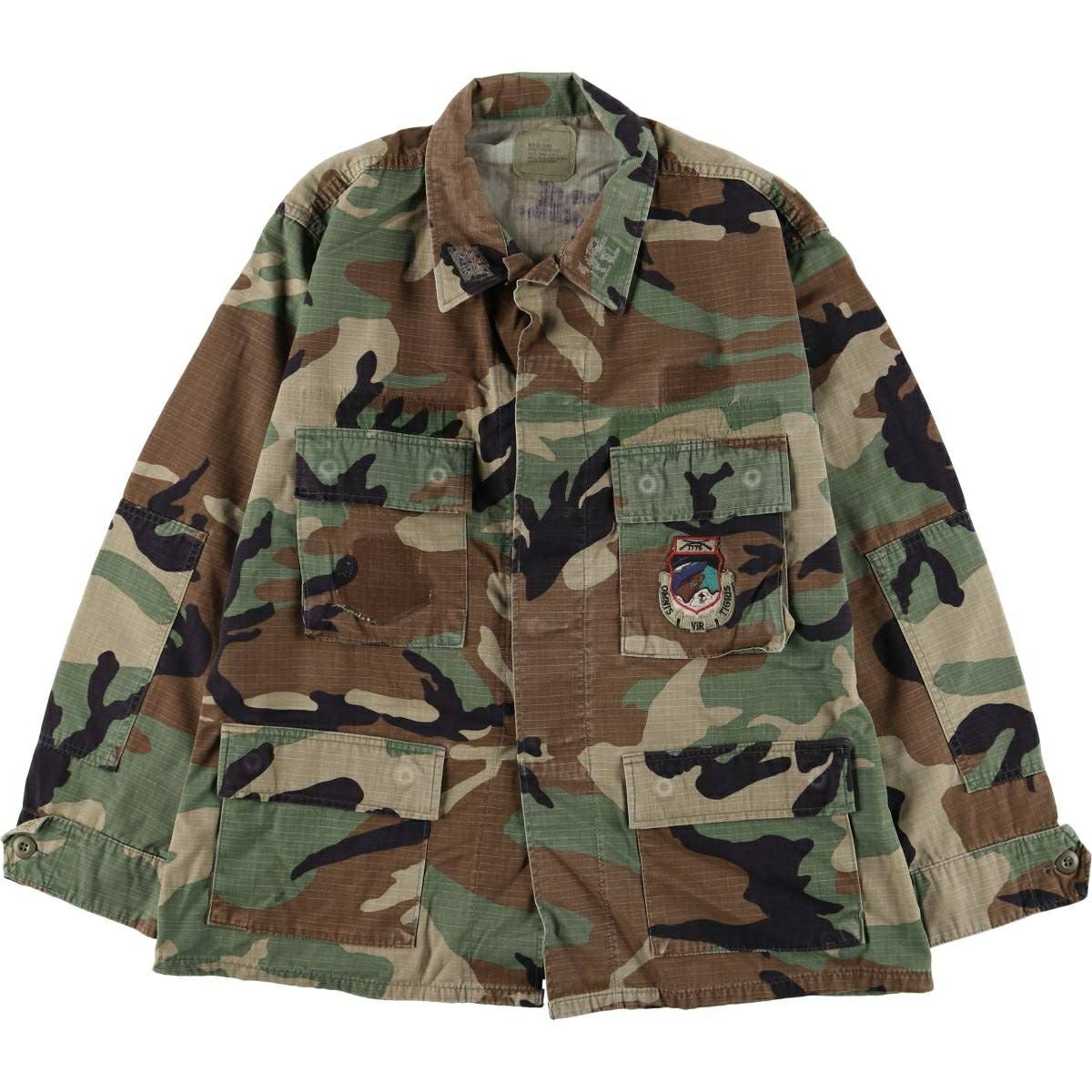 古着 90年代 米軍実品 迷彩柄 ウッドランドカモ ワッペン B.D.U
