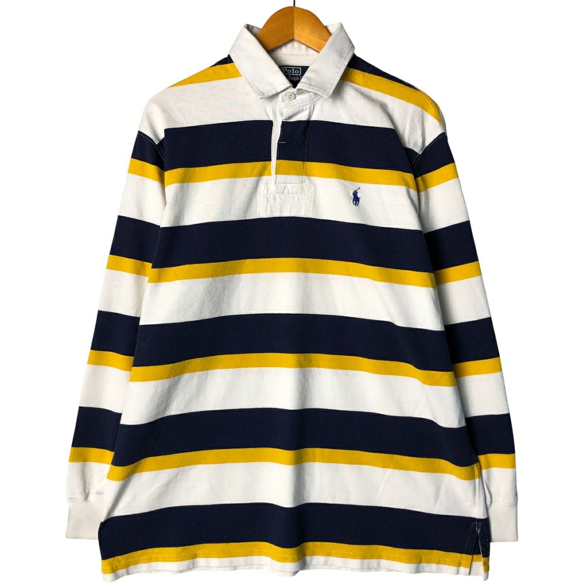 ラルフローレン Ralph Lauren ボーダー長袖 ラガーシャツ XL 古着 ラルフローレン Ralph Lauren POLO by ボーダー柄 長袖 ラガー
