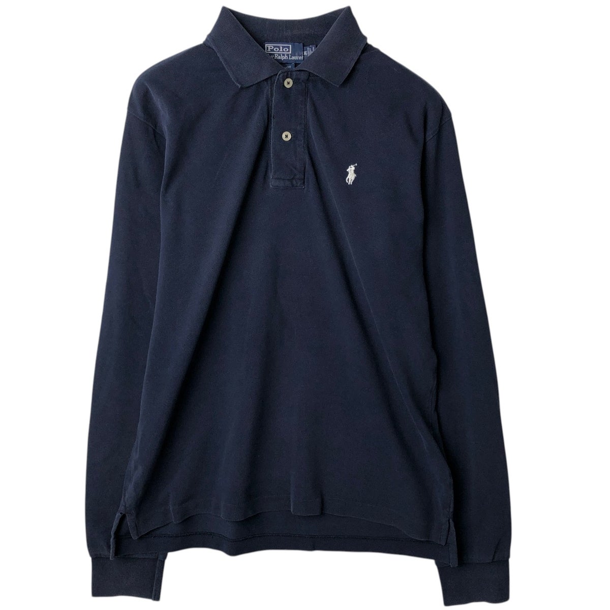 【新品未使用★上品なネイビー】ラルフローレン長袖ラガーシャツ★S 170/92A 古着 ラルフローレン Ralph Lauren POLO by Ralph Lauren CUSTOM FIT