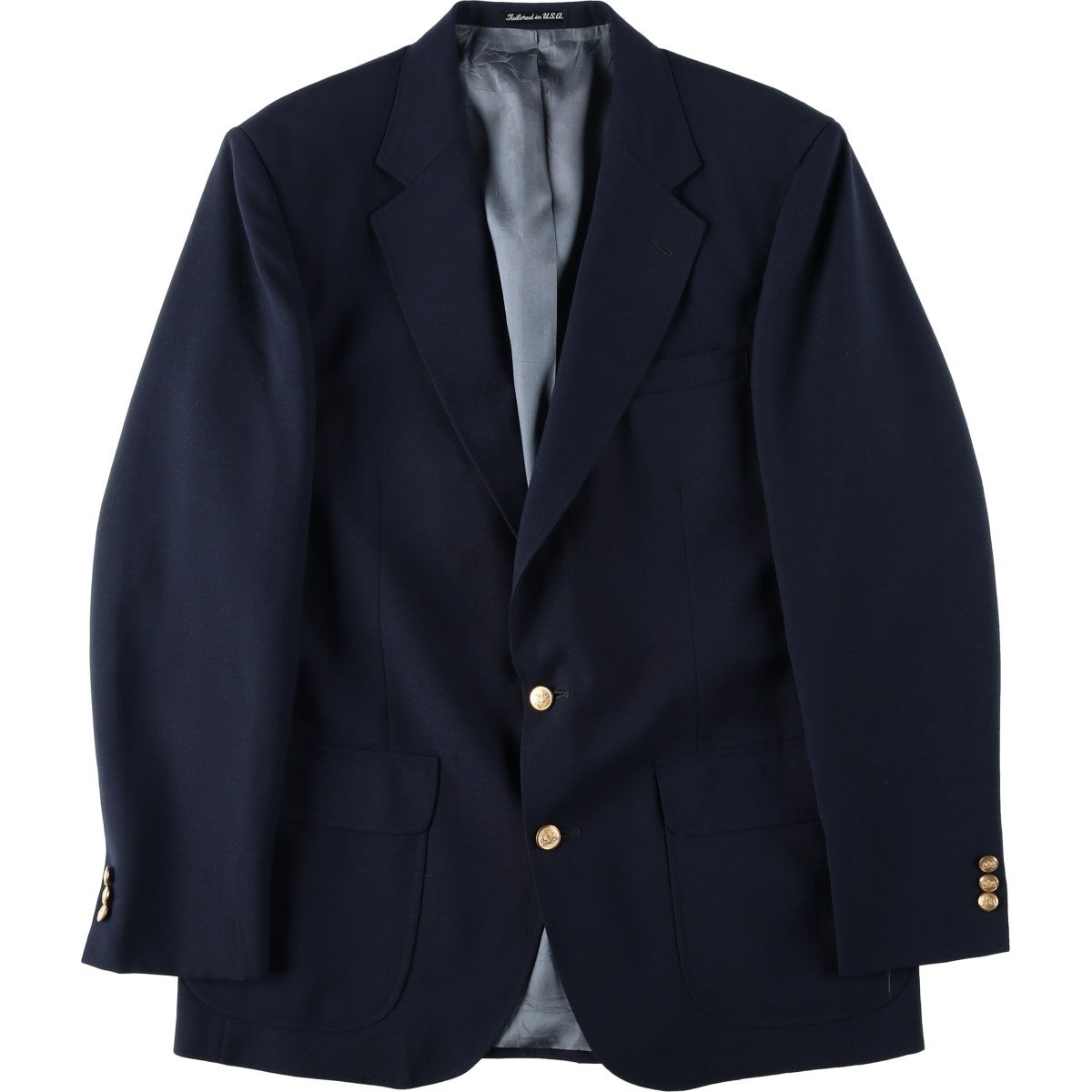 古着 El Corte Ingles Emidio Tucci ダブルブレスト ピークドラペル 紺