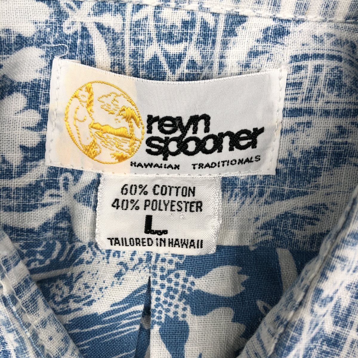 古着 80年代 レインスプーナー REYNSPOONER 金タグ ヌードタグ 総柄